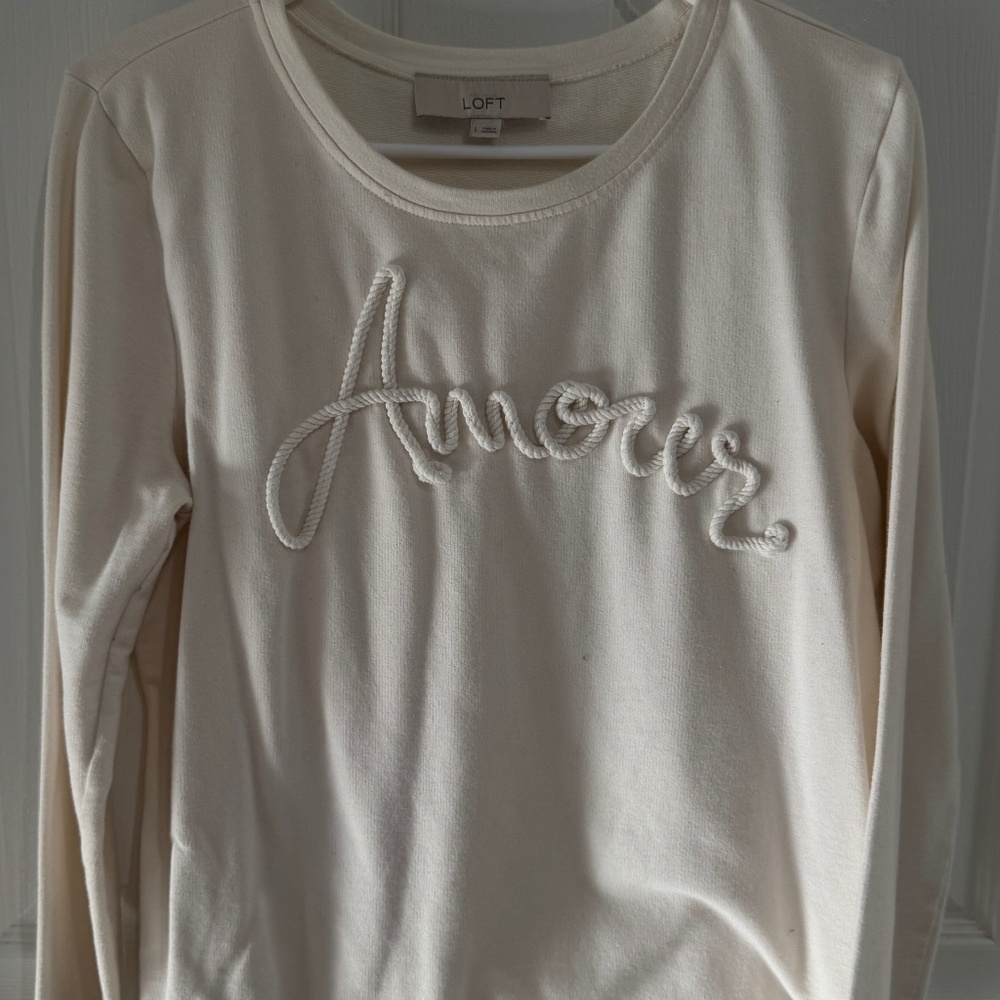 LOFT women's white/cream sweater